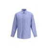 Margiela Long-sleeved Striped Shirt In Purple