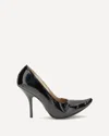 Margiela Black Calf Leather Bos Taurus High Heel Pumps In Black