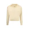 Margiela Cream Fleece Wool Sweater In Yellow
