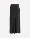 Margiela Satin Midi Skirt In Black