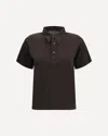 Margiela Semi-sheer Polo Shirt In Brown