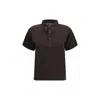Margiela Semi-sheer Polo Shirt In Brown