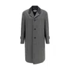 Margiela Single-breasted Coat In Virgin Wool Blend In Gray