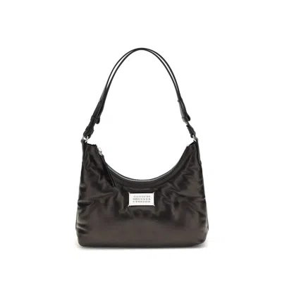 Margiela Small Glam Slam Hobo Shoulder Women's Bag In Black