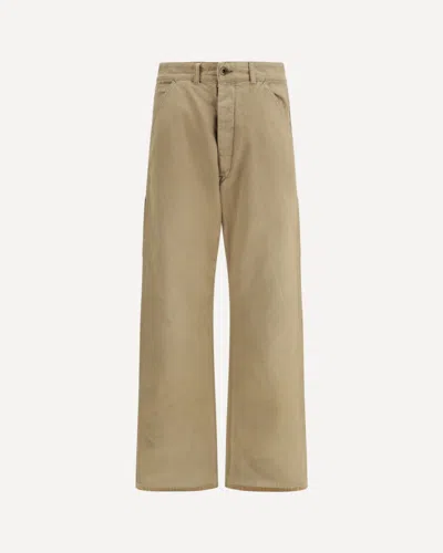 Margiela Straight-leg Cotton Denim Jeans In Brown