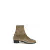 Margiela Suede Ankle Boot In Brown
