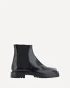 Margiela Calfskin Tabi County Chelsea Boots In Black