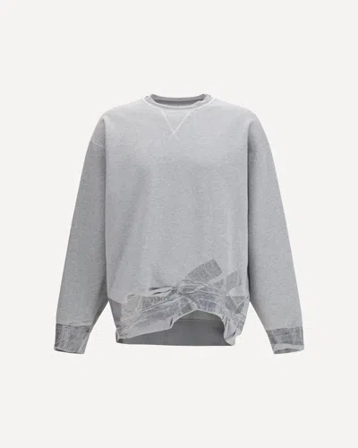 Margiela Taped Jersey Sweatshirt In Gray