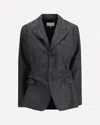 Margiela Three-button Tweed Jacket In Gray