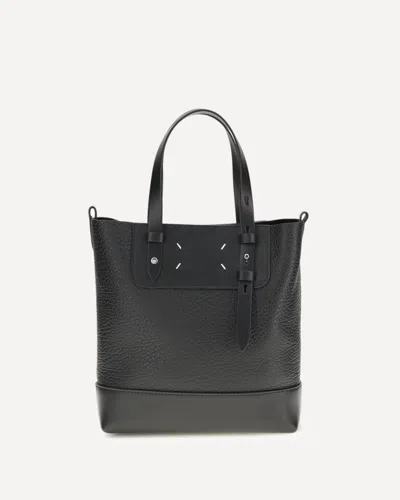 Margiela Vertical Mini Tote Bag In Black