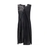 Margiela Virgin Wool Midi Dress In Black