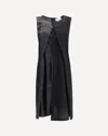 Margiela Virgin Wool Midi Dress In Black