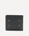 Margiela Wallet With Iconic Contrast Stitched In Black
