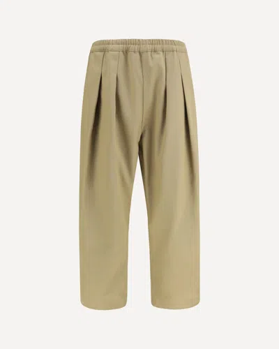 Margiela Pantaloni Wide Leg In Misto Cotone In Nude