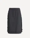 Margiela Wool Midi Skirt In Black