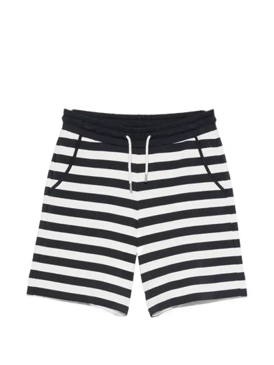 Margittes Striped-pattern Shorts In Black