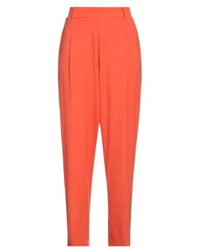 Margittes Woman Pants Orange Size 12 Lyocell, Polyamide, Elastane