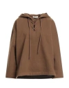Margittes Woman Sweatshirt Brown Size 10 Polyester, Viscose, Elastane In Brown