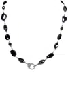Margo Morrison 0.57 Ct. Tw. Diamond & Bl Spinel, Hyperstine, Hematite Necklace