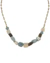 MARGO MORRISON MARGO MORRISON 14K FILLED MOONSTONE, LABRADORITE, BLUE TOPAZ, AQUAMARINE NECKLACE