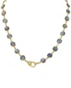 Margo Morrison 18k Silver 0.57 Ct. Tw. Diamond & Faceted Labradorite Necklace