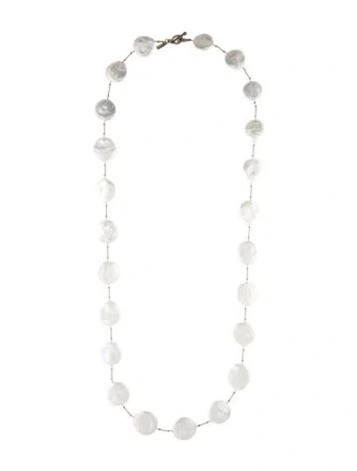Pre-owned Margo Morrison Coin Pearl Long Necklace, 36" In Multi