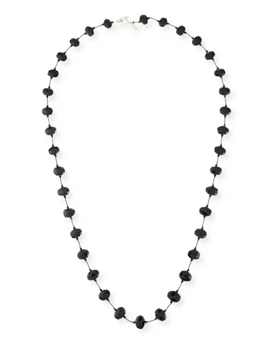 Margo Morrison Faceted Black Garnet Necklace, 35"l