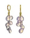 MARGO MORRISON MARGO MORRISON GOLD FILLED LAVENDER QUARTZ HUGGIE DROP EARRINGS