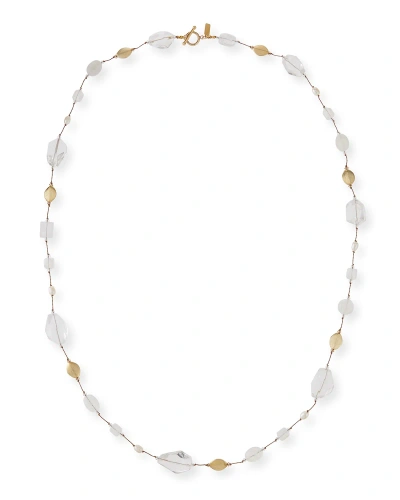 Margo Morrison Long Pearl & Stone Necklace In White