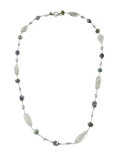 Pre-owned Margo Morrison Multistone Bead Necklace, 36.5"