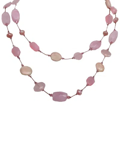 Margo Morrison New York Silver Gemstone & 8-10mm Pearl Initial Toggle Necklace In Gold