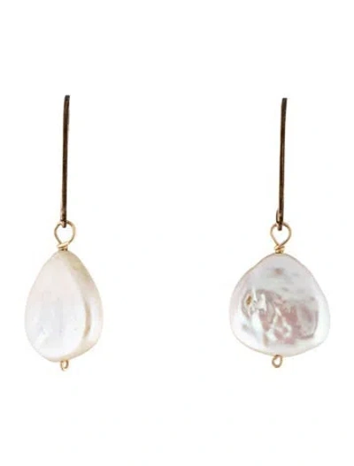 Pre-owned Margo Morrison Pearl Drop Earrings In Multicolor
