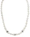 MARGO MORRISON MARGO MORRISON SILVER 0.57 CT. TW. DIAMOND & 7-8MM PEARL NECKLACE