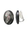 Margo Morrison Silver Abalone Clip-on Earrings