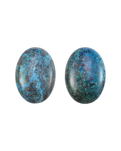 Margo Morrison Silver Chrysoprase Earrings In Blue