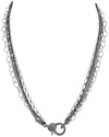 Margo Morrison Rhodium Finish Sterling Silver Chain With Black Spinel Clasp