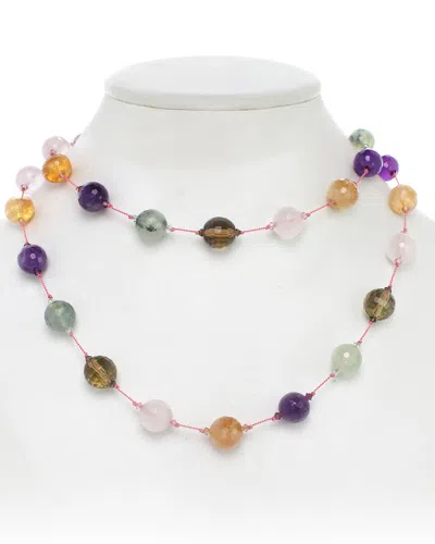 Margo Morrison Silver Faceted Multi-stone Combination Necklace