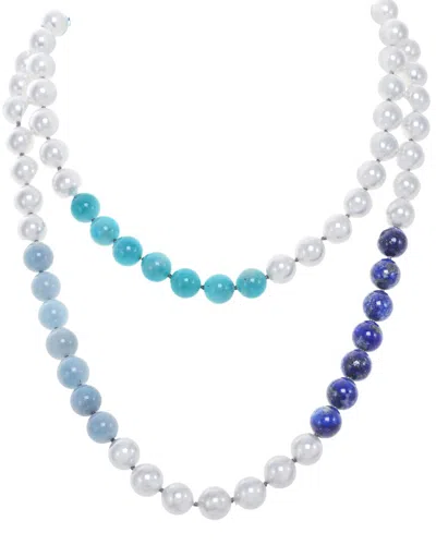 Margo Morrison Silver Gemstone & Pearl Necklace