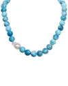 Margo Morrison Silver Hemimorphite & Pearl Necklace
