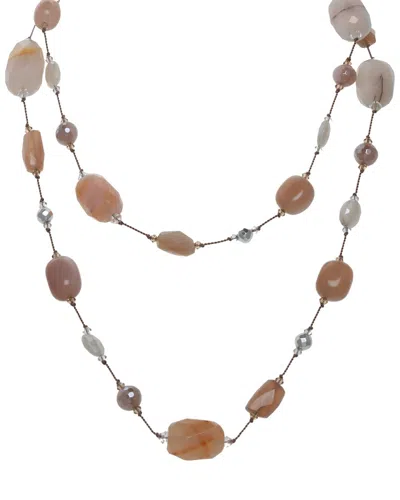 MARGO MORRISON MARGO MORRISON SILVER PEACH/WHITE COATED MOONSTONE
