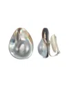 Margo Morrison Silver Pearl Clip-on Earrings