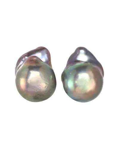 Margo Morrison Silver Pearl Clip-on Earrings In Gray