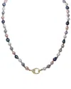 Margo Morrison Vermeil 0.57 Ct. Tw. Diamond & Pearl Necklace