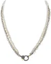 MARGO MORRISON MARGO MORRISON VERMEIL DIAMOND & PEARL NECKLACE