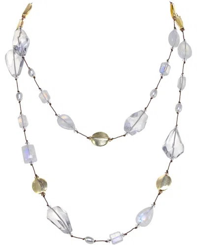 Margo Morrison Vermeil Gemstone Necklace In Metallic