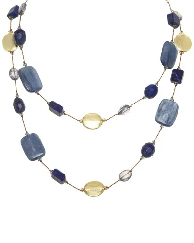 Margo Morrison Vermeil Gemstone Necklace In Blue