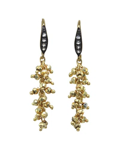 Margo Morrison Vermeil White Sapphire Drop Earrings In Gold