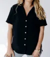 Margo Paige Camp Button Down In Black