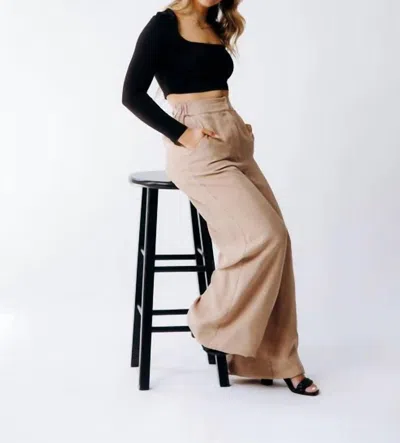 Margo Paige Margo Wide-leg Pant In Tan In Brown