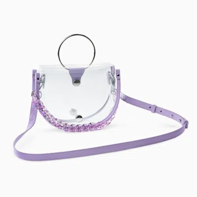 Margo Paige Women's Purple Clear Crescent Handbag